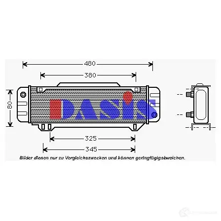 Масляный радиатор двигателя AKS DASIS 1210874577 4044455750130 L2QR S7 126020n изображение 0
