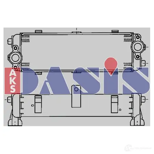 Масляный радиатор двигателя AKS DASIS 176180n 4044455284192 AIM1A W 870982