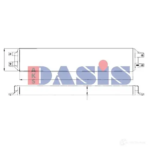 Масляный радиатор двигателя AKS DASIS 4044455471240 869665 136009n 9CARBH M