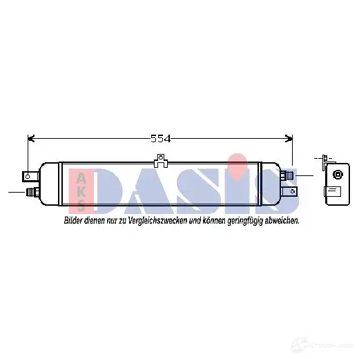 Масляный радиатор двигателя AKS DASIS 866696 KA 9JG 056050n 4044455282686 - Изображение 1