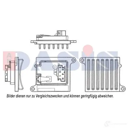 Сопротивление вентилятора салона AKS DASIS 876762 700056n 4044455561552 SR T02