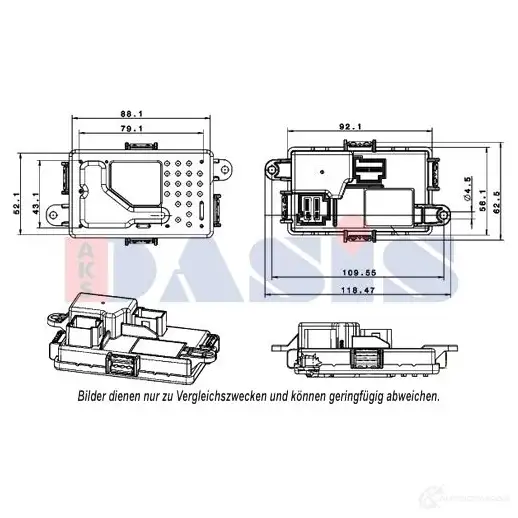 Сопротивление вентилятора салона AKS DASIS 700045n WBT 0985 876756 4044455561538