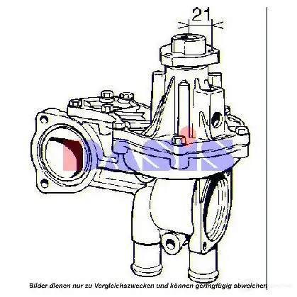 Водяной насос, помпа AKS DASIS 877706 OWW9 KZ 785731n