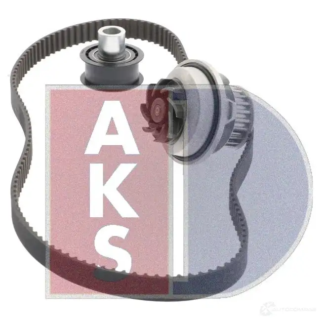 Комплект ремня грм с водяным насосом AKS DASIS 570271n 6O WFQ 1437273617 изображение 4