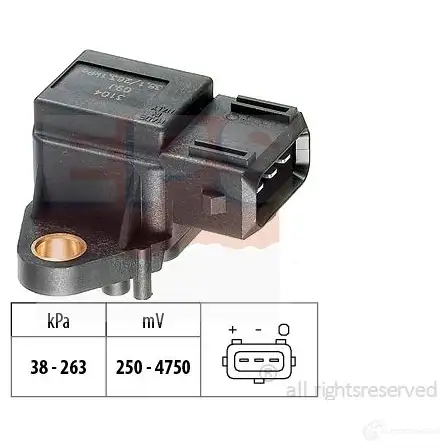 Датчик абсолютного давления EPS 1993104 KW 493 104 3298922 FACET 10.3104 изображение 0