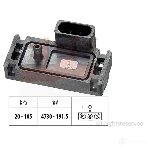 Датчик абсолютного давления EPS 1993007 3298798 FACET 10.3007 KW 493 007