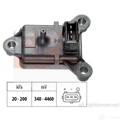 Датчик абсолютного давления EPS KW 493 017 3298818 FACET 10.3017 1993017