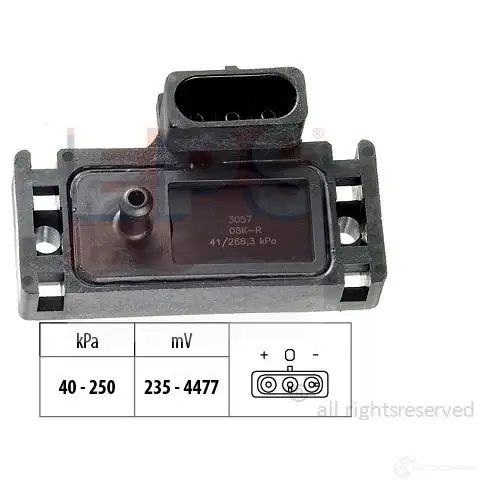 Датчик абсолютного давления EPS KW 493 057 FACET 10.3057 1993057 3298854