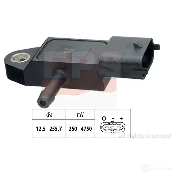 Датчик абсолютного давления EPS 3298950 1993122 FACET 10.3122 KW 493 122