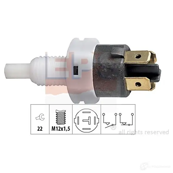 Датчик стоп сигнала, выключатель EPS 3295073 1810086 FACET 7.1086 KW 510 086 изображение 0