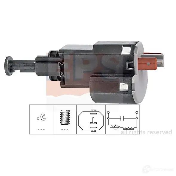 Датчик стоп сигнала, выключатель EPS 1810155 KW 510 155 3295129 FACET 7.1155 изображение 0