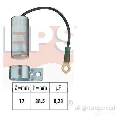 Конденсатор зажигания EPS 3294021 KW 615 023 1115023 FACET 0.0323 изображение 0