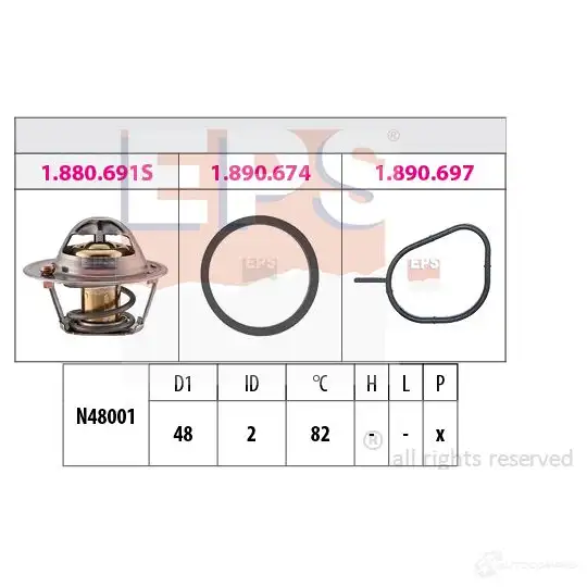 Термостат ож EPS 3297258 1880691 FACET 7.8691 KW 580 691 изображение 0