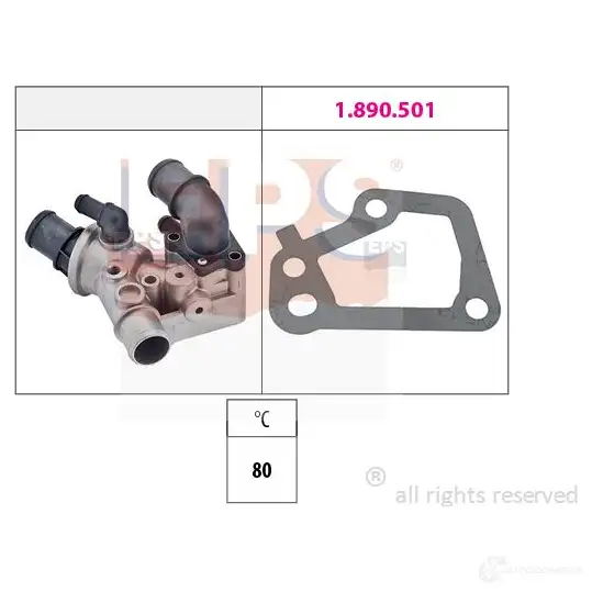 Термостат ож EPS KW 580 100 1880100 3296735 FACET 7.8100 изображение 0