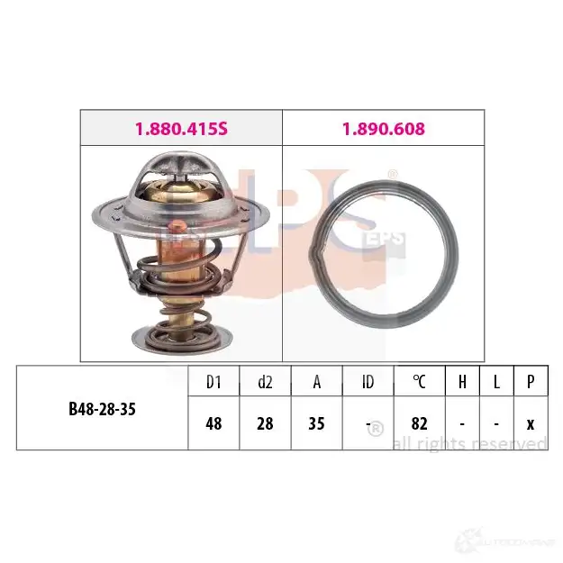 Термостат ож EPS 3297046 KW 580 415 1880415 FACET 7.8415