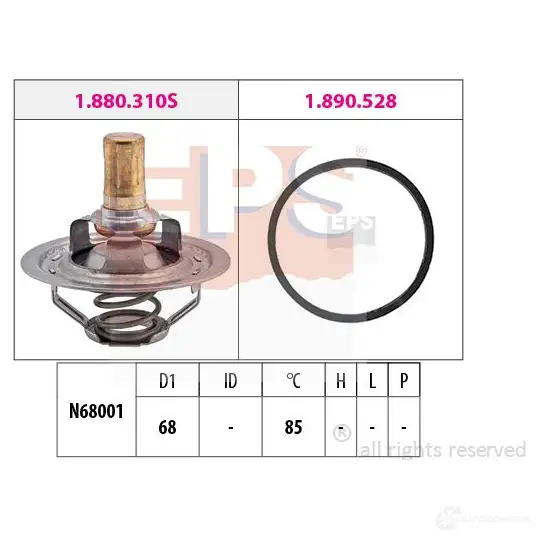 Термостат ож EPS 1880310 FACET 7.8310 3296926 KW 580 310
