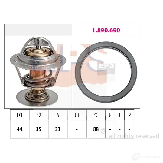 Термостат ож EPS KW 580 685 1880685 3297248 FACET 7.8685 изображение 0