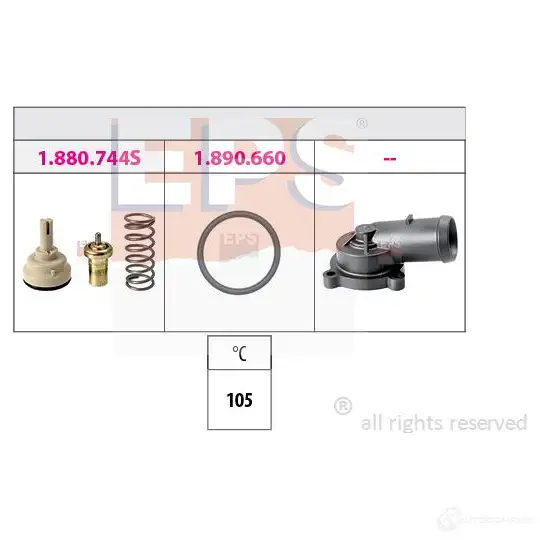 Термостат ож EPS Kw 580 744K Facet 7.8744K 3297307 1880744k