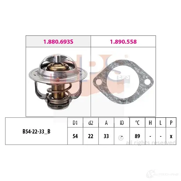 Термостат ож EPS 3297261 1880693 FACET 7.8693 KW 580 693 изображение 0