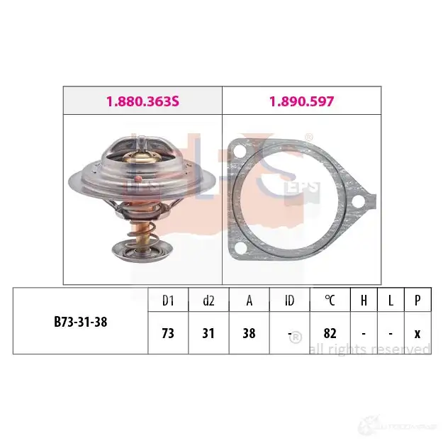 Термостат ож EPS 3297067 1880441 FACET 7.8441 KW 580 441