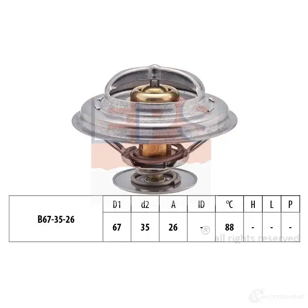 Термостат ож EPS KW 580 258S 3296876 1880258s FACET 7.8258S