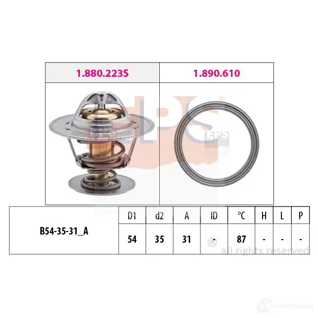 Термостат ож EPS KW 580 435 FACET 7.8435 3297063 1880435
