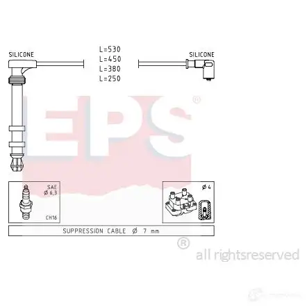 Высоковольтные провода зажигания, комплект EPS FACET 4.9503 3294769 KW 360 503 1501503 изображение 0