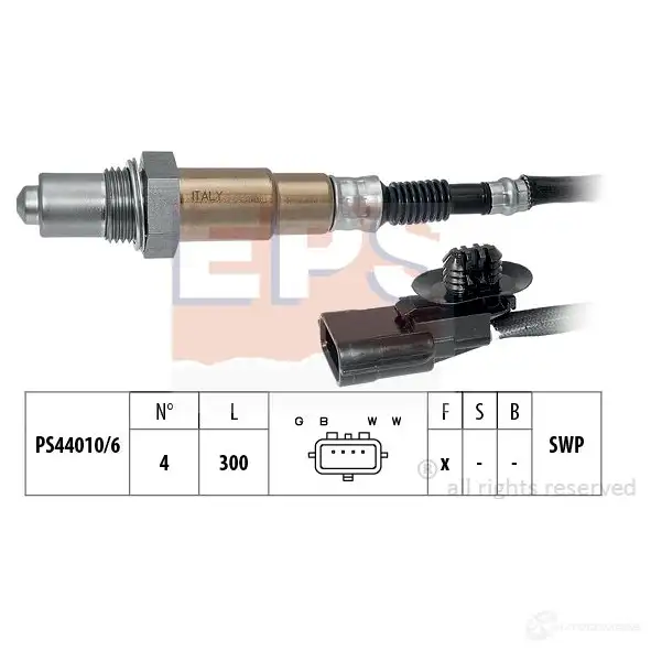Лямбда зонд, кислородный датчик EPS KW 498 132 3299519 FACET 10.8132 1998132