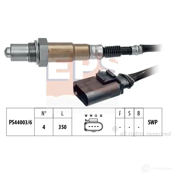 Лямбда зонд, кислородный датчик EPS KW 498 176 3299535 FACET 10.8176 1998176