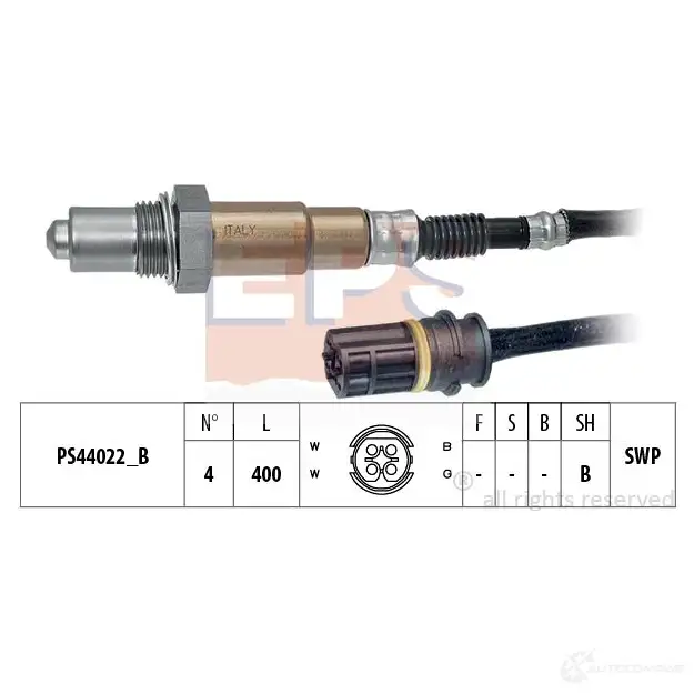 Лямбда зонд, кислородный датчик EPS 3299630 FACET 10.8284 1998284 KW 498 284