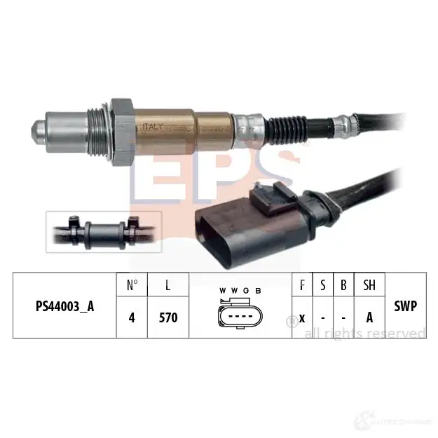Лямбда зонд, кислородный датчик EPS 3299693 KW 498 347 1998347 FACET 10.8347