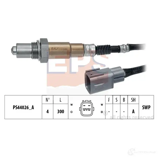 Лямбда зонд, кислородный датчик EPS KW 498 294 FACET 10.8294 1998294 3299640