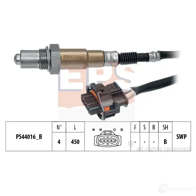 Лямбда зонд, кислородный датчик EPS Facet 10.8384 Kw 498 384 1424348043 1998384