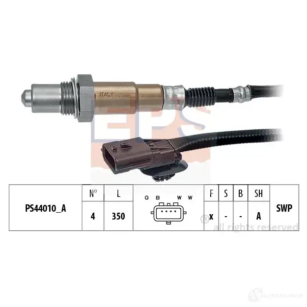 Лямбда зонд, кислородный датчик EPS 1998310 FACET 10.8310 3299656 KW 498 310