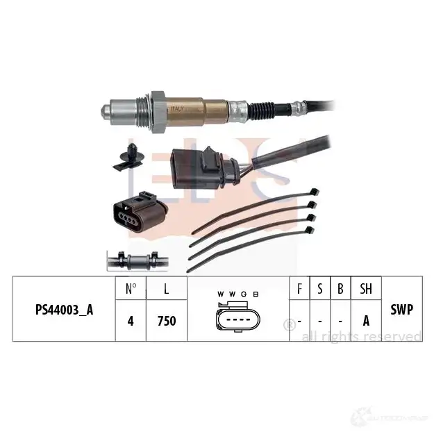 Лямбда зонд, кислородный датчик EPS 3299554 1998204 FACET 10.8204 KW 498 204