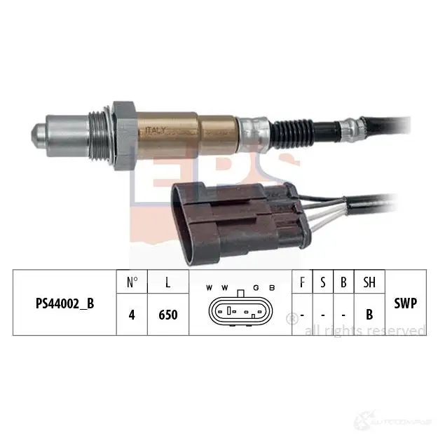 Лямбда зонд, кислородный датчик EPS KW 498 241 1998241 FACET 10.8241 3299587