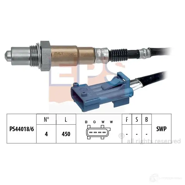 Лямбда зонд, кислородный датчик EPS 1998078 FACET 10.8078 3299497 KW 498 078 изображение 0