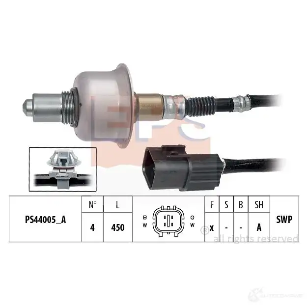 Лямбда зонд, кислородный датчик EPS FACET 10.8279 KW 498 279 3299625 1998279