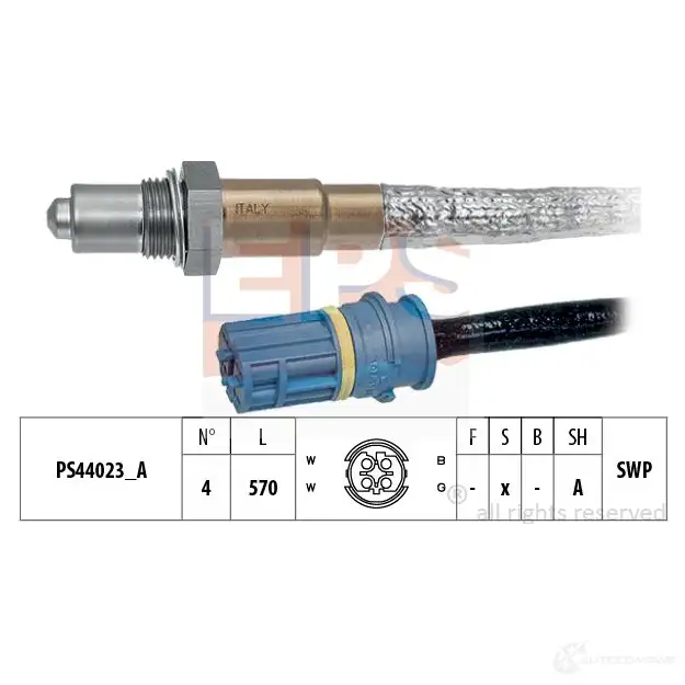 Лямбда зонд, кислородный датчик EPS 1998325 FACET 10.8325 3299671 KW 498 325