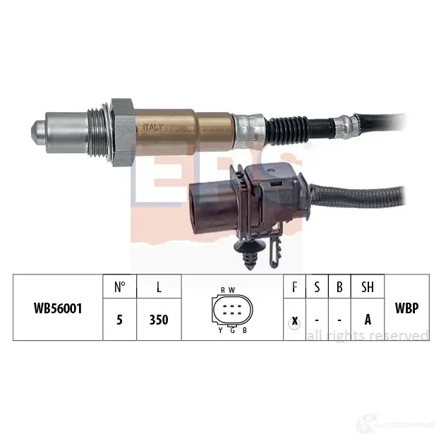 Лямбда зонд, кислородный датчик EPS SBQ FA8L 1998391 1437420565