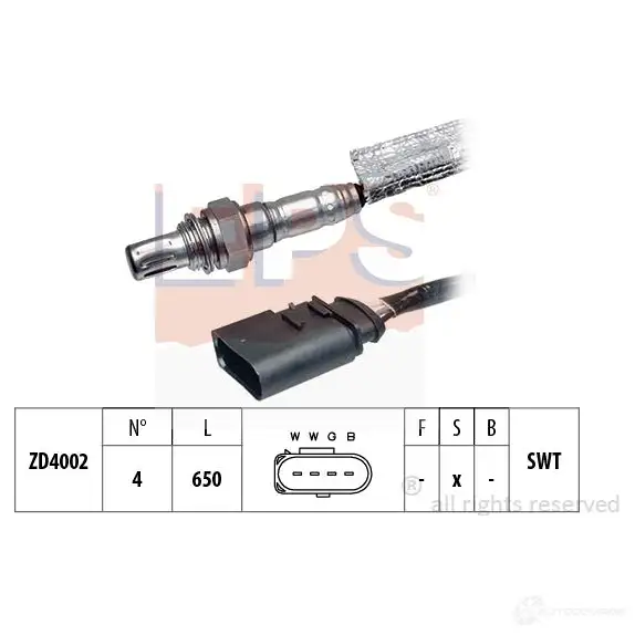 Лямбда зонд, кислородный датчик EPS KW 497 169 3299247 1997169 FACET 10.7169 изображение 0