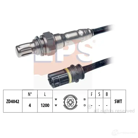 Лямбда зонд, кислородный датчик EPS KW 497 776 3299435 FACET 10.7776 1997776 изображение 0