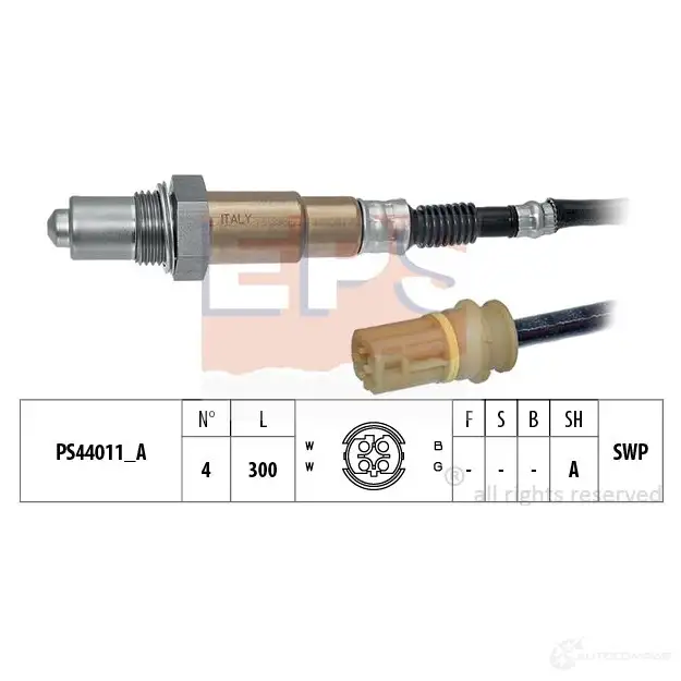 Лямбда зонд, кислородный датчик EPS 3299677 1998331 KW 498 331 FACET 10.8331