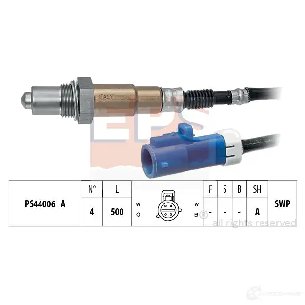 Лямбда зонд, кислородный датчик EPS 1998296 FACET 10.8296 3299642 KW 498 296 изображение 0