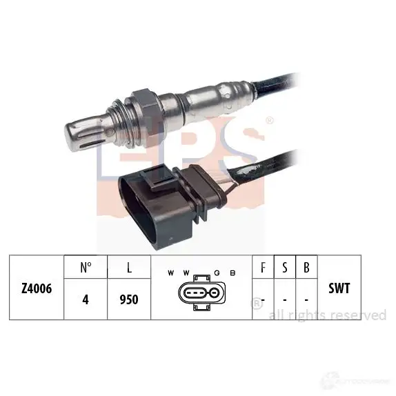 Лямбда зонд, кислородный датчик EPS 1997049 KW 497 049 3299185 FACET 10.7049