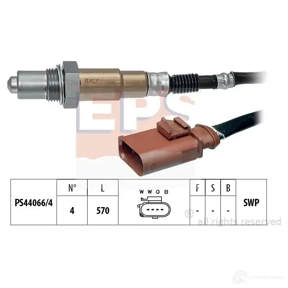 Лямбда зонд, кислородный датчик EPS KW 498 351 3299696 1998351 FACET 10.8351