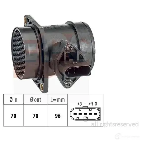 Расходомер воздуха EPS 3298770 1991441 FACET 10.1441 KW 491 441