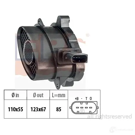 Расходомер воздуха EPS 3298706 KW 491 005 1991005 FACET 10.1005