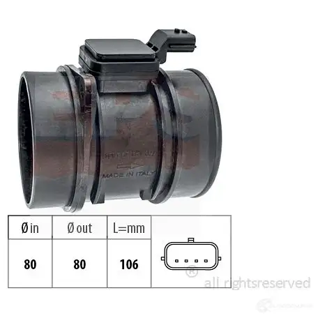 Расходомер воздуха EPS 1424388251 1991450 Kw 491 450 Facet 10.1450