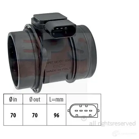 Расходомер воздуха EPS KW 491 358 FACET 10.1358 1991358 1194425874